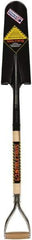 SEYMOUR-MIDWEST - 16" High x 5-3/4" Wide Round Steel Spade - 30" Long Wood D-Grip Handle, Front Turned - Americas Industrial Supply