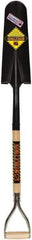 SEYMOUR-MIDWEST - 16" High x 8-7/8" Wide Round Steel Spade - 30" Long Wood D-Grip Handle, Front Turned - Americas Industrial Supply