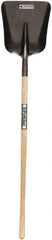 SEYMOUR-MIDWEST - 14" High x 11" Wide Square Steel Scoop - 44" Long Wood Straight Handle, No Step - Americas Industrial Supply