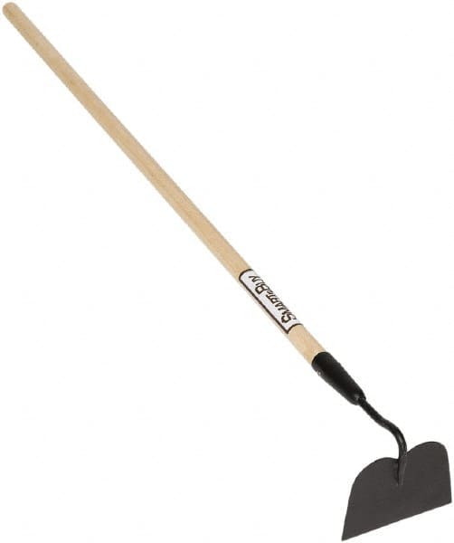 SEYMOUR-MIDWEST - 6-1/4" High x 6" Wide Square Steel Hoe - 48" Long Wood Straight Handle, No Step - Americas Industrial Supply