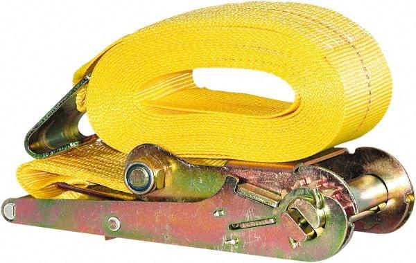 Buyers Products - 27' Long x 3" Wide, 15,000 Lb Basket Capacity, Nylon Web Sling - Yellow - Americas Industrial Supply