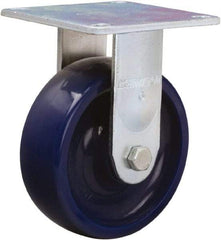 Hamilton - 6" Diam x 2" Wide x 7-1/2" OAH Top Plate Mount Rigid Caster - Polyurethane, 900 Lb Capacity, Sealed Precision Ball Bearing, 5 x 5-1/2" Plate - Americas Industrial Supply