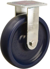 Hamilton - 8" Diam x 2" Wide x 9-1/2" OAH Top Plate Mount Rigid Caster - Polyurethane, 900 Lb Capacity, Sealed Precision Ball Bearing, 4 x 4-1/2" Plate - Americas Industrial Supply