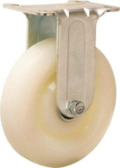 Hamilton - 5" Diam x 1-1/4" Wide x 6-1/16" OAH Top Plate Mount Rigid Caster - Nylon, 325 Lb Capacity, Sealed Ball Bearing, 2-3/4 x 3-3/4" Plate - Americas Industrial Supply