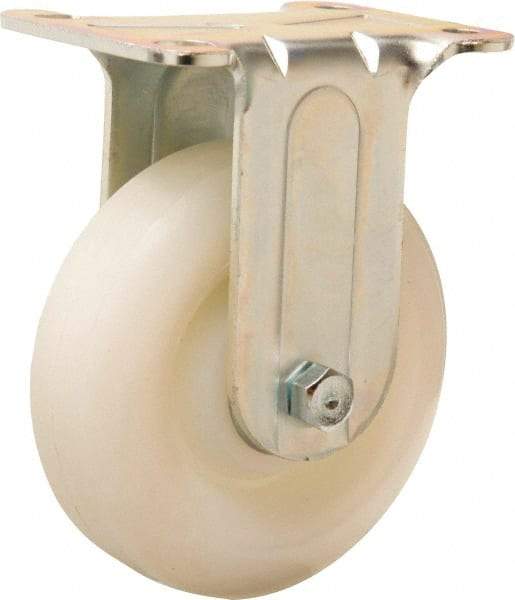 Hamilton - 4" Diam x 1-1/4" Wide x 5" OAH Top Plate Mount Rigid Caster - Nylon, 325 Lb Capacity, Sealed Ball Bearing, 2-3/4 x 3-3/4" Plate - Americas Industrial Supply