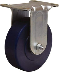 Hamilton - 4" Diam x 1-1/4" Wide x 5" OAH Top Plate Mount Rigid Caster - Polyurethane, 325 Lb Capacity, Straight Roller Bearing, 2-3/4 x 3-3/4" Plate - Americas Industrial Supply