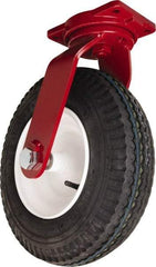 Hamilton - 21" Diam, Rubber Swivel Caster - 2,500 Lb Capacity, Top Plate Mount, 8-1/2" x 8-1/2" Plate, Tapered Roller Bearing - Americas Industrial Supply