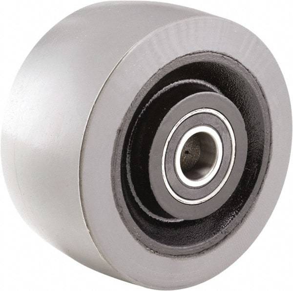 Hamilton - 6 Inch Diameter x 3 Inch Wide, Polyurethane on Cast Iron Caster Wheel - 3,000 Lb. Capacity, 3-1/2 Inch Hub Length, 3/4 Inch Axle Diameter, Sealed Precision Ball Bearing - Americas Industrial Supply