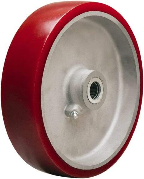 Hamilton - 8 Inch Diameter x 2 Inch Wide, Polyurethane on Aluminum Caster Wheel - 1,550 Lb. Capacity, 2-3/16 Inch Hub Length, 3/4 Inch Axle Diameter, Straight Roller Bearing - Americas Industrial Supply