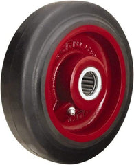 Hamilton - 7 Inch Diameter x 2 Inch Wide, Rubber on Cast Iron Caster Wheel - 450 Lb. Capacity, 2-1/4 Inch Hub Length, 5/8 Inch Axle Diameter, Straight Roller Bearing - Americas Industrial Supply