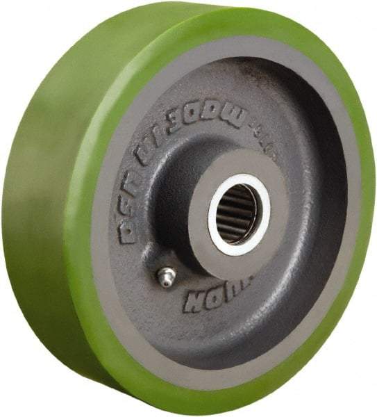Hamilton - 7 Inch Diameter x 2 Inch Wide, Polyurethane on Cast Iron Caster Wheel - 1,400 Lb. Capacity, 2-1/4 Inch Hub Length, 1-3/16 Inch Axle Diameter, Plain Bore Bearing - Americas Industrial Supply