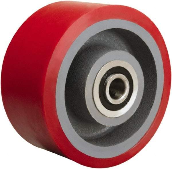 Hamilton - 6 Inch Diameter x 3 Inch Wide, Polyurethane on Cast Iron Caster Wheel - 2,600 Lb. Capacity, 3-1/4 Inch Hub Length, 1-1/4 Inch Axle Diameter, Tapered Roller Bearing - Americas Industrial Supply