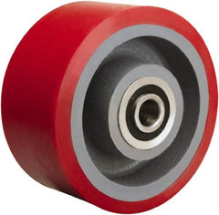 Hamilton - 6 Inch Diameter x 3 Inch Wide, Polyurethane on Cast Iron Caster Wheel - 2,600 Lb. Capacity, 3-1/4 Inch Hub Length, 3/4 Inch Axle Diameter, Precision Ball Bearing - Americas Industrial Supply