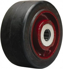 Hamilton - 6 Inch Diameter x 3 Inch Wide, Rubber on Cast Iron Caster Wheel - 680 Lb. Capacity, 3-1/4 Inch Hub Length, 1-1/4 Inch Axle Diameter, Straight Roller Bearing - Americas Industrial Supply