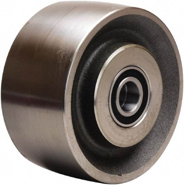 Hamilton - 6 Inch Diameter x 3 Inch Wide, Forged Steel Caster Wheel - 12,000 Lb. Capacity, 3-1/4 Inch Hub Length, 3/4 Inch Axle Diameter, Precision Ball Bearing - Americas Industrial Supply