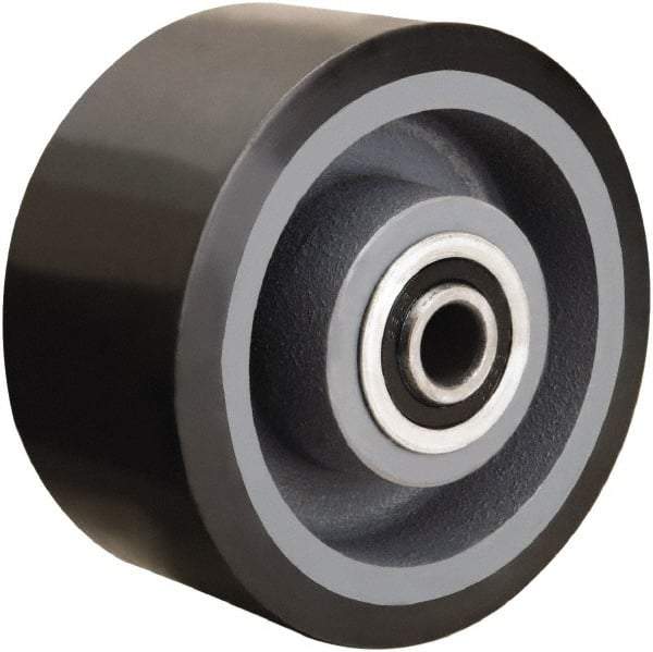 Hamilton - 6 Inch Diameter x 3 Inch Wide, Polyurethane on Cast Iron Caster Wheel - 2,860 Lb. Capacity, 3-1/4 Inch Hub Length, 1 Inch Axle Diameter, Tapered Roller Bearing - Americas Industrial Supply