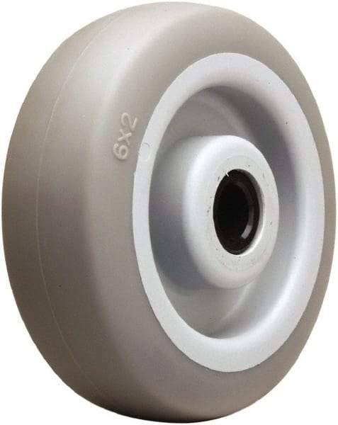 Hamilton - 6 Inch Diameter x 2 Inch Wide, Rubber on Thermoplastic Caster Wheel - 410 Lb. Capacity, 2-3/16 Inch Hub Length, 3/4 Inch Axle Diameter, Delrin Bearing - Americas Industrial Supply