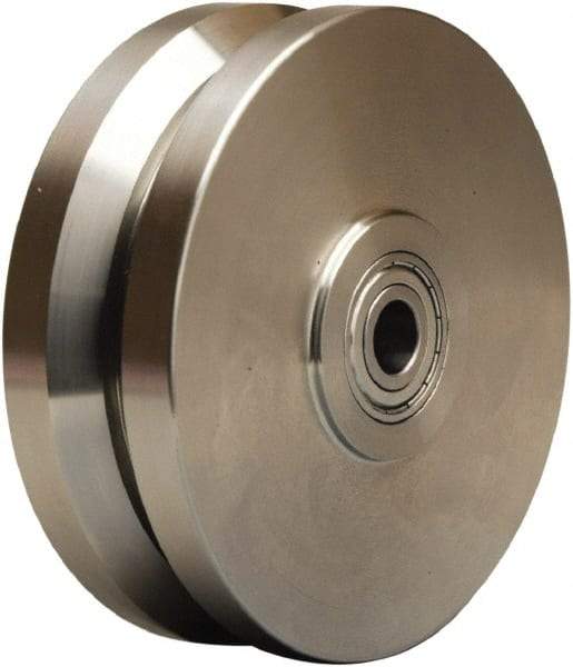 Hamilton - 6 Inch Diameter x 2 Inch Wide, Stainless Steel Caster Wheel - 1,200 Lb. Capacity, 2-1/2 Inch Hub Length, 1/2 Inch Axle Diameter, Stainless Steel Precision Ball Bearing - Americas Industrial Supply