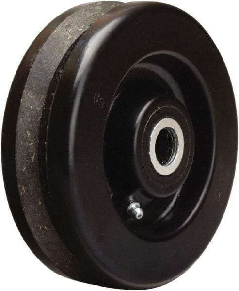 Hamilton - 6 Inch Diameter x 2 Inch Wide, Phenolic Caster Wheel - 750 Lb. Capacity, 2-3/16 Inch Hub Length, 3/4 Inch Axle Diameter, Straight Roller Bearing - Americas Industrial Supply