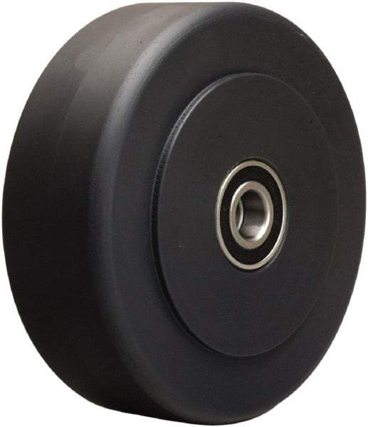 Hamilton - 6 Inch Diameter x 2 Inch Wide, Nylon Caster Wheel - 2,300 Lb. Capacity, 2-1/4 Inch Hub Length, 1/2 Inch Axle Diameter, Stainless Steel Precision Ball Bearing - Americas Industrial Supply