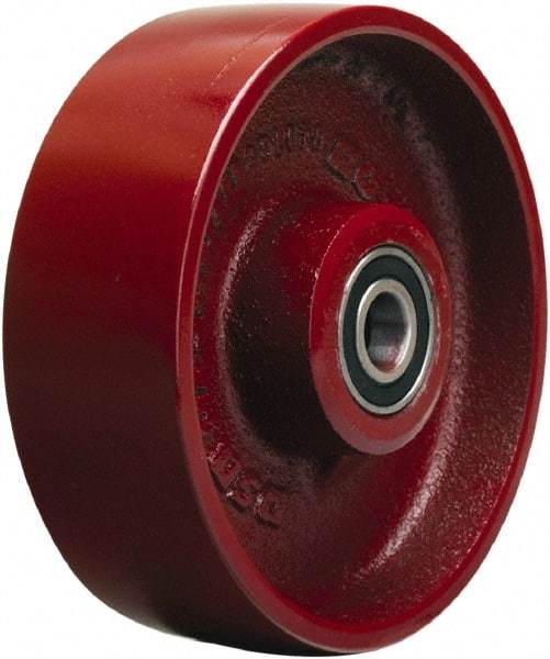 Hamilton - 6 Inch Diameter x 2 Inch Wide, Cast Iron Caster Wheel - 1,400 Lb. Capacity, 2-1/4 Inch Hub Length, 1/2 Inch Axle Diameter, Precision Ball Bearing - Americas Industrial Supply