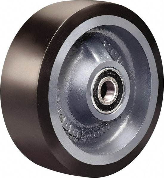 Hamilton - 6 Inch Diameter x 2 Inch Wide, Polyurethane on Cast Iron Caster Wheel - 1,560 Lb. Capacity, 2-1/4 Inch Hub Length, 1/2 Inch Axle Diameter, Sealed Precision Ball Bearing - Americas Industrial Supply