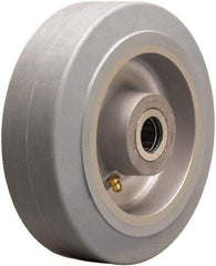 Hamilton - 6 Inch Diameter x 2 Inch Wide, Rubber on Aluminum Caster Wheel - 410 Lb. Capacity, 2-1/4 Inch Hub Length, 3/4 Inch Axle Diameter, Straight Roller Bearing - Americas Industrial Supply