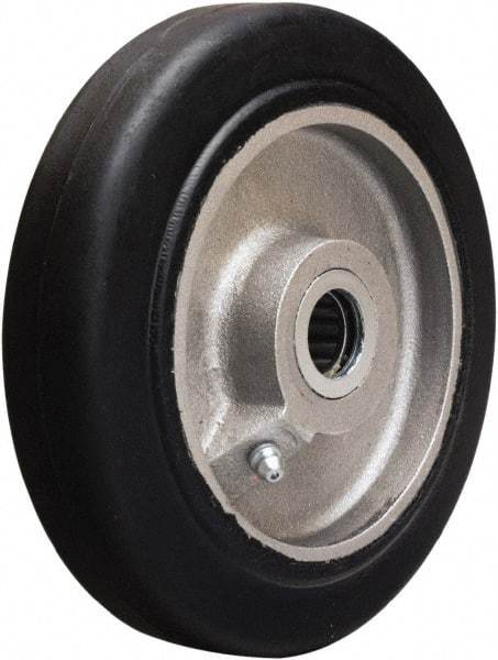 Hamilton - 6 Inch Diameter x 1-1/2 Inch Wide, Rubber on Aluminum Caster Wheel - 280 Lb. Capacity, 1-3/4 Inch Hub Length, 3/4 Inch Axle Diameter, Straight Roller Bearing - Americas Industrial Supply