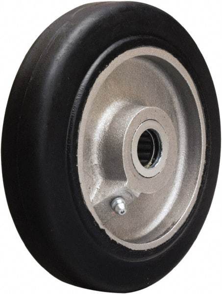 Hamilton - 6 Inch Diameter x 1-1/2 Inch Wide, Rubber on Aluminum Caster Wheel - 280 Lb. Capacity, 1-3/4 Inch Hub Length, 5/8 Inch Axle Diameter, Straight Roller Bearing - Americas Industrial Supply