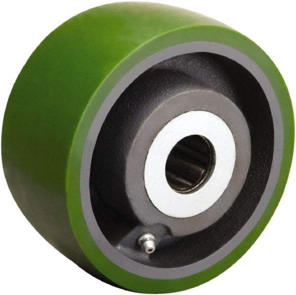 Hamilton - 5 Inch Diameter x 2-1/2 Inch Wide, Polyurethane on Cast Iron Caster Wheel - 1,300 Lb. Capacity, 2-3/4 Inch Hub Length, 1-1/4 Inch Axle Diameter, Straight Roller Bearing - Americas Industrial Supply