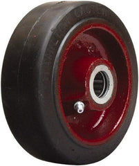 Hamilton - 5 Inch Diameter x 2 Inch Wide, Rubber on Cast Iron Caster Wheel - 350 Lb. Capacity, 2-1/4 Inch Hub Length, 5/8 Inch Axle Diameter, Straight Roller Bearing - Americas Industrial Supply