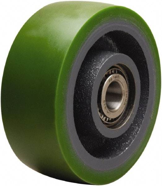 Hamilton - 5 Inch Diameter x 2 Inch Wide, Polyurethane on Cast Iron Caster Wheel - 1,050 Lb. Capacity, 2-1/4 Inch Hub Length, 3/4 Inch Axle Diameter, Tapered Roller Bearing - Americas Industrial Supply