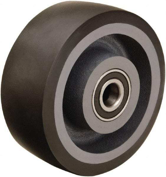 Hamilton - 5 Inch Diameter x 2 Inch Wide, Polyurethane on Cast Iron Caster Wheel - 1,360 Lb. Capacity, 2-1/2 Inch Hub Length, 3/4 Inch Axle Diameter, Tapered Roller Bearing - Americas Industrial Supply