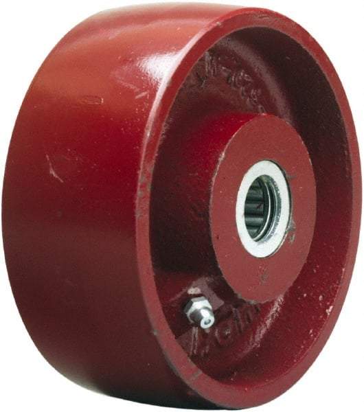 Hamilton - 5 Inch Diameter x 2 Inch Wide, Cast Iron Caster Wheel - 1,300 Lb. Capacity, 2-1/4 Inch Hub Length, 1/2 Inch Axle Diameter, Straight Roller Bearing - Americas Industrial Supply