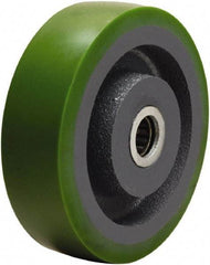 Hamilton - 5 Inch Diameter x 1-1/2 Inch Wide, Polyurethane on Cast Iron Caster Wheel - 700 Lb. Capacity, 1-5/8 Inch Hub Length, 1/2 Inch Axle Diameter, Straight Roller Bearing - Americas Industrial Supply