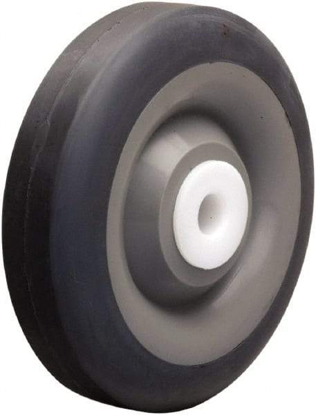 Hamilton - 5 Inch Diameter x 1-3/8 Inch Wide, Rubber on Thermoplastic Caster Wheel - 275 Lb. Capacity, 1-1/2 Inch Hub Length, 1/2 Inch Axle Diameter, Delrin Bearing - Americas Industrial Supply