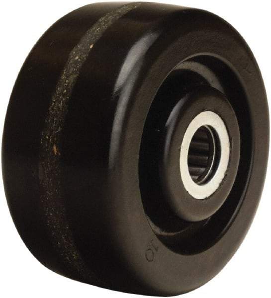 Hamilton - 4 Inch Diameter x 2 Inch Wide, Phenolic Caster Wheel - 800 Lb. Capacity, 2-3/16 Inch Hub Length, 1/2 Inch Axle Diameter, Straight Roller Bearing - Americas Industrial Supply