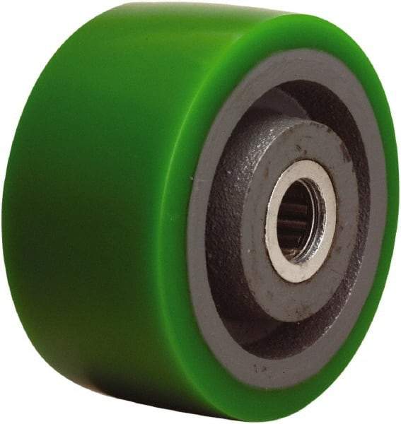 Hamilton - 4 Inch Diameter x 2 Inch Wide, Polyurethane on Cast Iron Caster Wheel - 750 Lb. Capacity, 2-1/4 Inch Hub Length, 5/8 Inch Axle Diameter, Straight Roller Bearing - Americas Industrial Supply