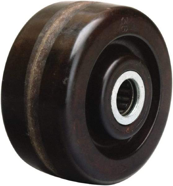 Hamilton - 4 Inch Diameter x 2 Inch Wide, Phenolic Caster Wheel - 800 Lb. Capacity, 2-3/16 Inch Hub Length, 1/2 Inch Axle Diameter, Straight Roller Bearing - Americas Industrial Supply