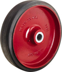 Hamilton - 16 Inch Diameter x 4 Inch Wide, Rubber on Cast Iron Caster Wheel - 1,990 Lb. Capacity, 4-1/4 Inch Hub Length, 2-7/16 Inch Axle Diameter, Plain Bore Bearing - Americas Industrial Supply