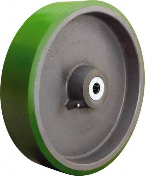 Hamilton - 16 Inch Diameter x 3 Inch Wide, Polyurethane on Cast Iron Caster Wheel - 3,750 Lb. Capacity, 3-1/4 Inch Hub Length, 2-3/16 Inch Axle Diameter, Plain Bore Bearing - Americas Industrial Supply