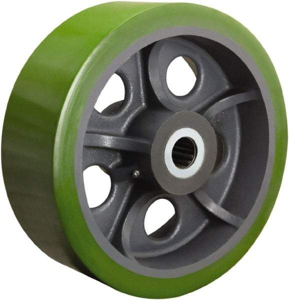 Hamilton - 14 Inch Diameter x 5 Inch Wide, Polyurethane on Cast Iron Caster Wheel - 5,500 Lb. Capacity, 5-1/4 Inch Hub Length, 1-1/4 Inch Axle Diameter, Tapered Roller Bearing - Americas Industrial Supply