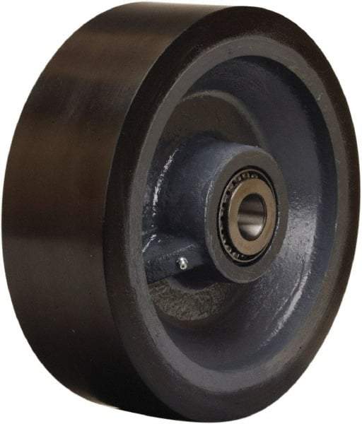 Hamilton - 12 Inch Diameter x 4 Inch Wide, Polyurethane on Forged Steel Caster Wheel - 7,800 Lb. Capacity, 4-1/4 Inch Hub Length, 1 Inch Axle Diameter, Sealed Precision Ball Bearing - Americas Industrial Supply