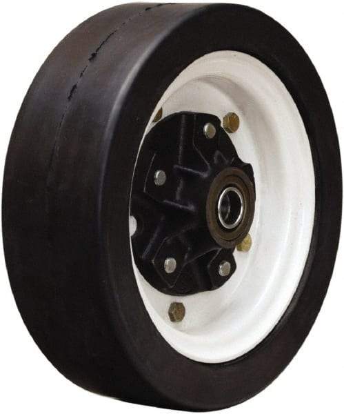 Hamilton - 12 Inch Diameter x 4 Inch Wide, Rubber Caster Wheel - 1,200 Lb. Capacity, 3-1/2 Inch Hub Length, 1 Inch Axle Diameter, Tapered Roller Bearing - Americas Industrial Supply