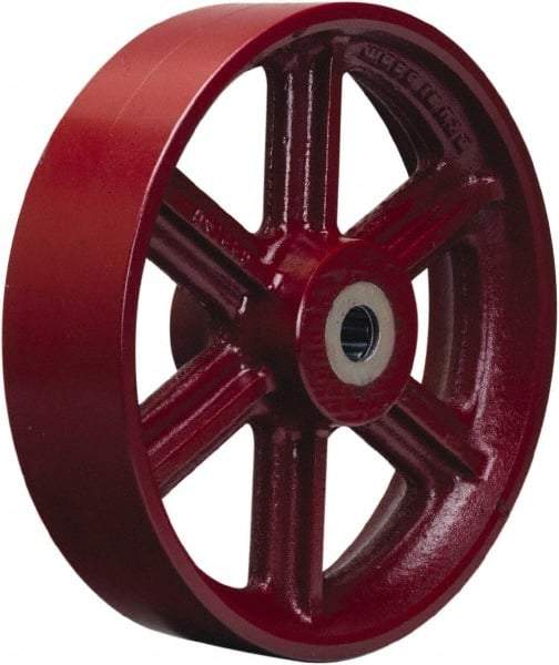 Hamilton - 12 Inch Diameter x 3 Inch Wide, Cast Iron Caster Wheel - 2,500 Lb. Capacity, 3-1/4 Inch Hub Length, 1 Inch Axle Diameter, Straight Roller Bearing - Americas Industrial Supply