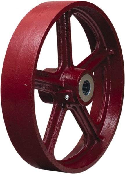 Hamilton - 12 Inch Diameter x 2 Inch Wide, Cast Iron Caster Wheel - 1,200 Lb. Capacity, 2-3/4 Inch Hub Length, 1 Inch Axle Diameter, Straight Roller Bearing - Americas Industrial Supply