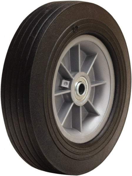 Hamilton - 10 Inch Diameter x 2-3/4 Inch Wide, Rubber on Polypropylene Caster Wheel - 500 Lb. Capacity, 2-1/4 Inch Hub Length, 5/8 Inch Axle Diameter, Ball Bearing - Americas Industrial Supply