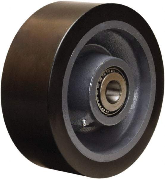 Hamilton - 10 Inch Diameter x 4 Inch Wide, Polyurethane on Forged Steel Caster Wheel - 6,500 Lb. Capacity, 4-1/4 Inch Hub Length, 1-1/4 Inch Axle Diameter, Sealed Precision Ball Bearing - Americas Industrial Supply