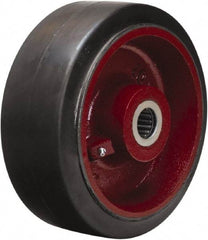 Hamilton - 10 Inch Diameter x 4 Inch Wide, Rubber on Cast Iron Caster Wheel - 1,400 Lb. Capacity, 4-1/4 Inch Hub Length, 1-1/4 Inch Axle Diameter, Tapered Roller Bearing - Americas Industrial Supply
