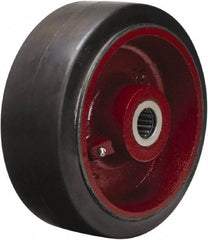 Hamilton - 10 Inch Diameter x 4 Inch Wide, Rubber on Cast Iron Caster Wheel - 1,400 Lb. Capacity, 4-1/4 Inch Hub Length, 1-15/16 Inch Axle Diameter, Plain Bore Bearing - Americas Industrial Supply